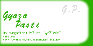 gyozo pasti business card